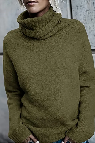 Farrah Ribbed Turtleneck Sweater - By Baano