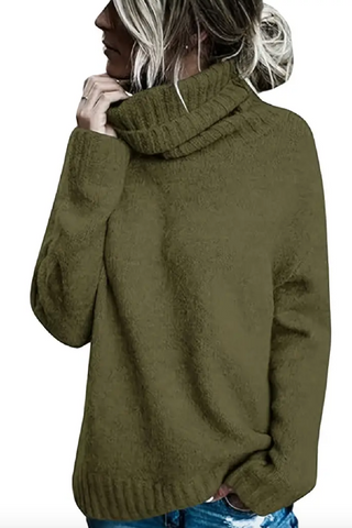 Farrah Ribbed Turtleneck Sweater - By Baano