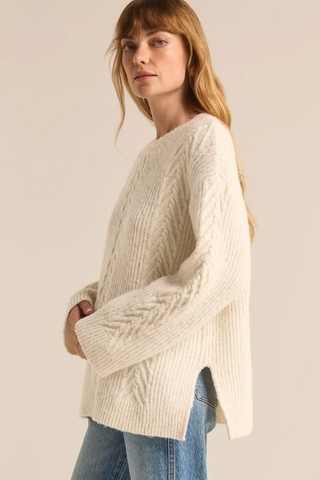 All That Glitters Cable Knit Sweater - By Baano