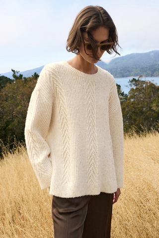 All That Glitters Cable Knit Sweater - By Baano
