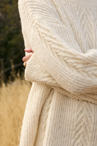 All That Glitters Cable Knit Sweater - By Baano