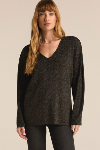 Goldie Vee Neck Sweater - By Baano