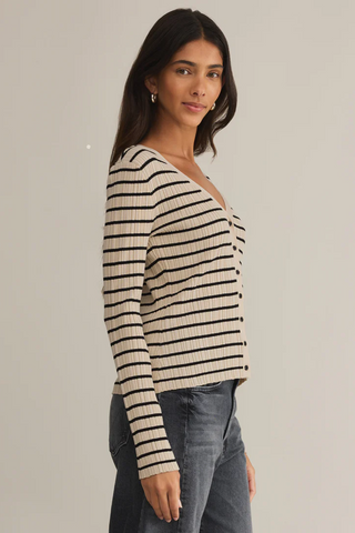 Jordana Stripe Sweater - By Baano
