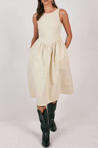 CORSET STYLE MIDI DRESS