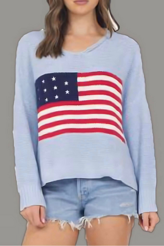 American Flag Sweater - By Baano