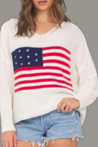 American Flag Sweater - By Baano