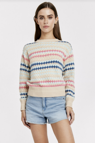 Jewel Striped Sweater - By Baano