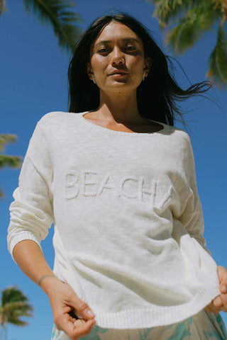 Cotton Scoop Neck Sweater - By Baano
