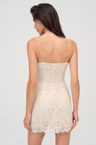 Claire Lace Heart Mini Dress