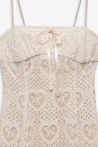 Claire Lace Heart Mini Dress