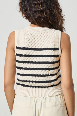 CROPPED CABLE TANK SWEATER - By Baano
