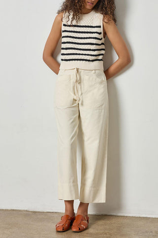 CROPPED CABLE TANK SWEATER - By Baano