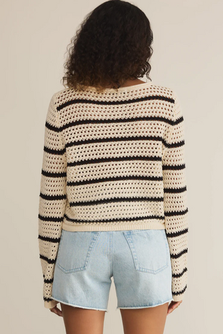 Kit Stripe Crochet Sweater - By Baano