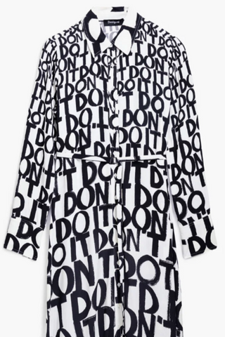 Did Not Do It Lettering Midi Dress
