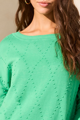 Long Sleeve Crew Neck Sweater with Thumb Holes - By Baano