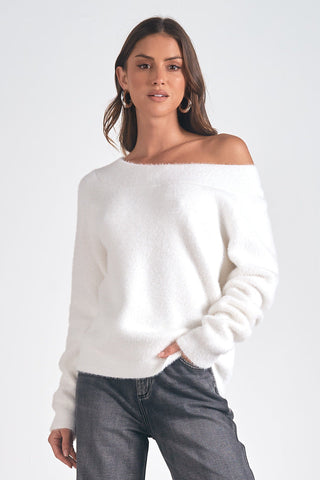 Off The Shoulder Sweater - By Baano