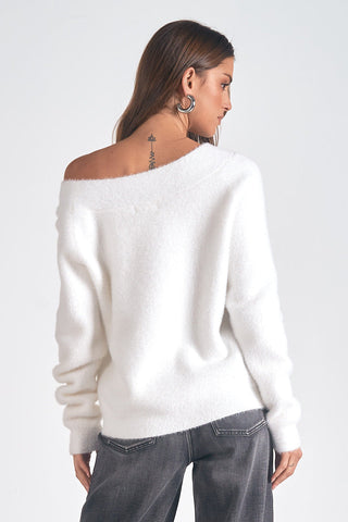 Off The Shoulder Sweater - By Baano