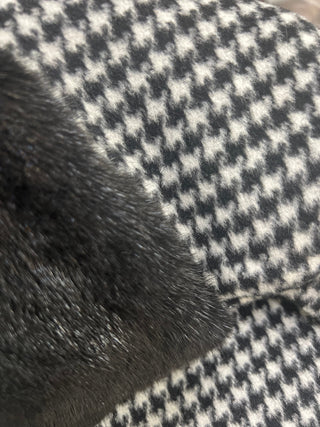 Genuine Scandinavian Mink Fur Virgin Wool Poncho - By Baano