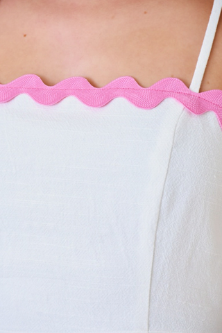 S/L Trim Det Mini Dress