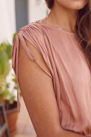 S/L Ruched Midi Dress