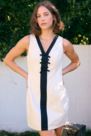 S/L Contrast Trim Dress