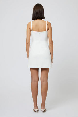 Whisper Foldover Mini Dress- Summer White
