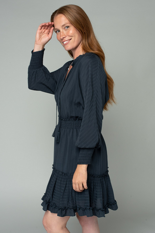 Dolman Sleeve Tie Front Mini Dress