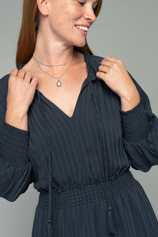 Dolman Sleeve Tie Front Mini Dress