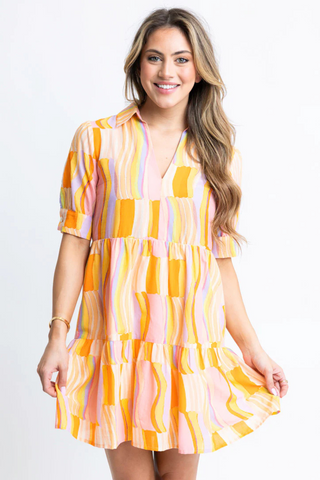 V-Neck Collared Dress