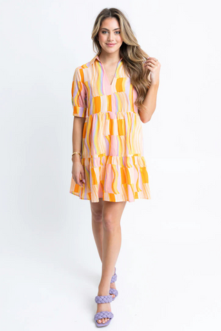 V-Neck Collared Dress