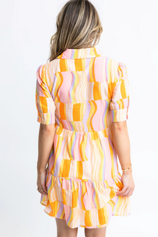 V-Neck Collared Dress