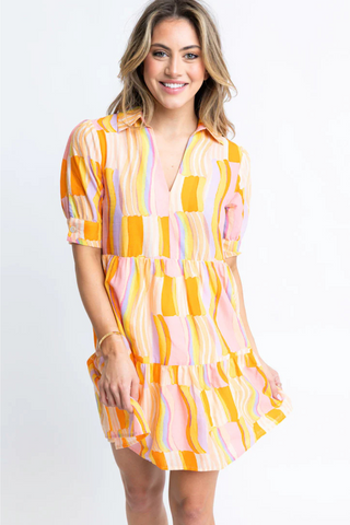 V-Neck Collared Dress