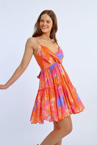 COLORFUL PLEATED DRESS