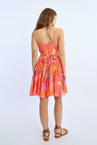 COLORFUL PLEATED DRESS