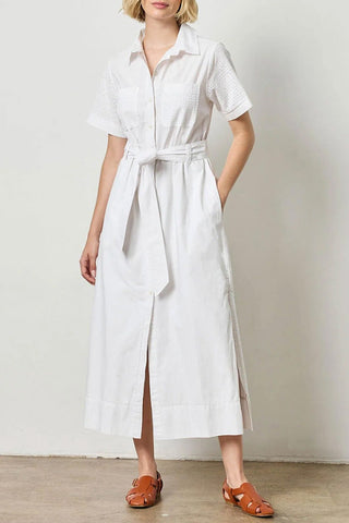Eyelet Trim Maxi Dress