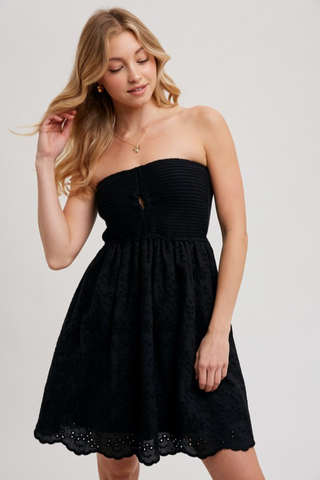 Eyelet Tube Dress