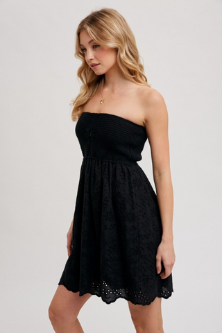 Eyelet Tube Dress