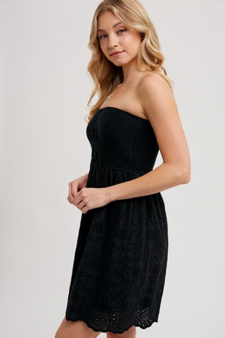 Eyelet Tube Dress
