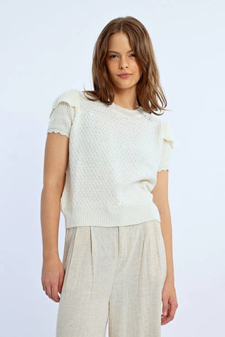 Sweater W/Sequins - By Baano