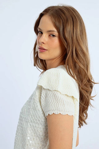 Sweater W/Sequins - By Baano