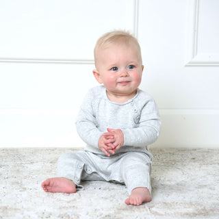 Raglan Knit Romper & Jacquard Blanket Gift Set - By Baano