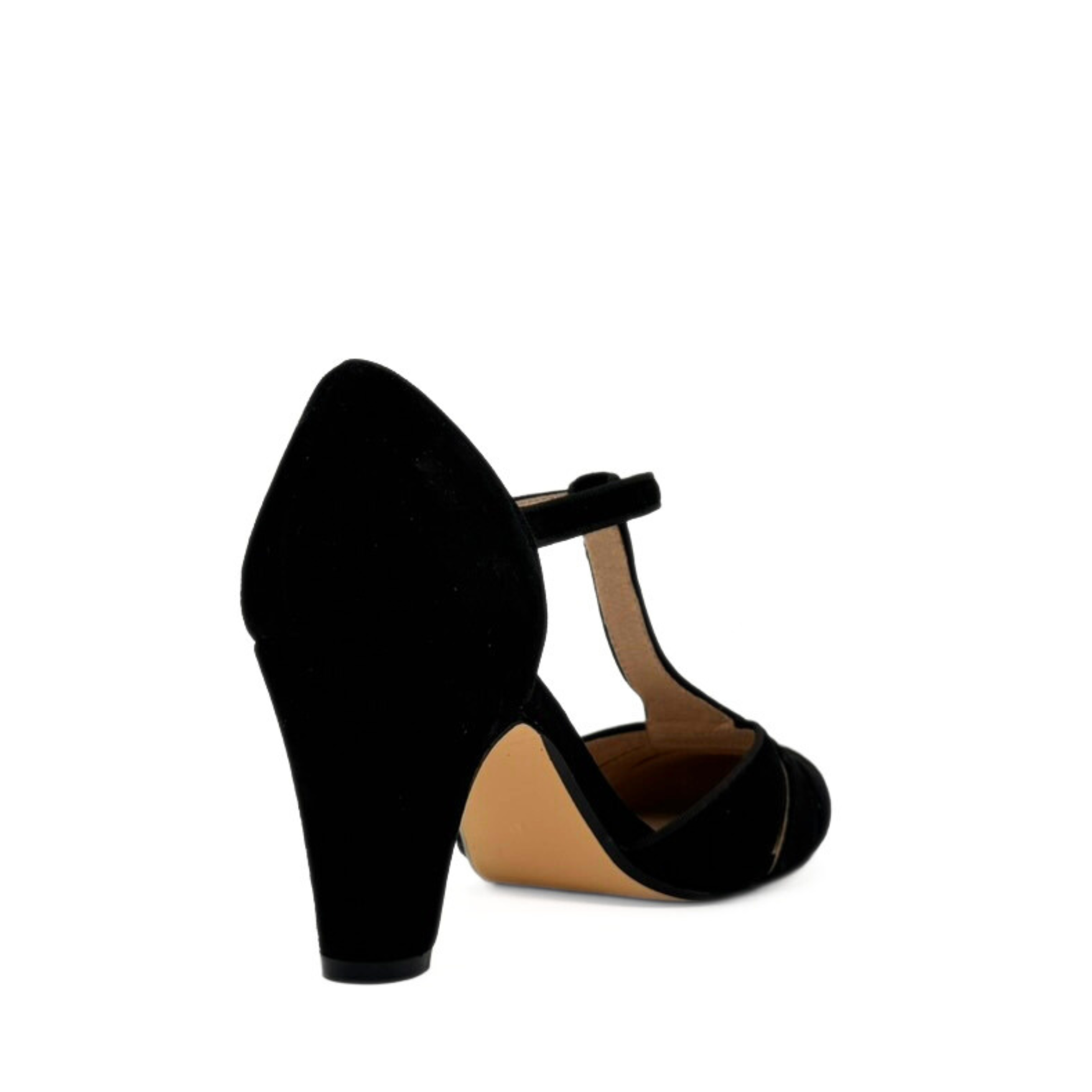 Mulberry Suede T-Strap Heels