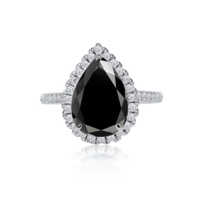 2.0ct Pear Cut Moissanite Diamond Engagement Ring Ring Deluxe Fine Jewelry