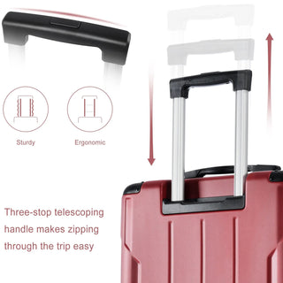 Luggage Sets 3 Piece, Expandable Hard shell ABS Suitcases with Double