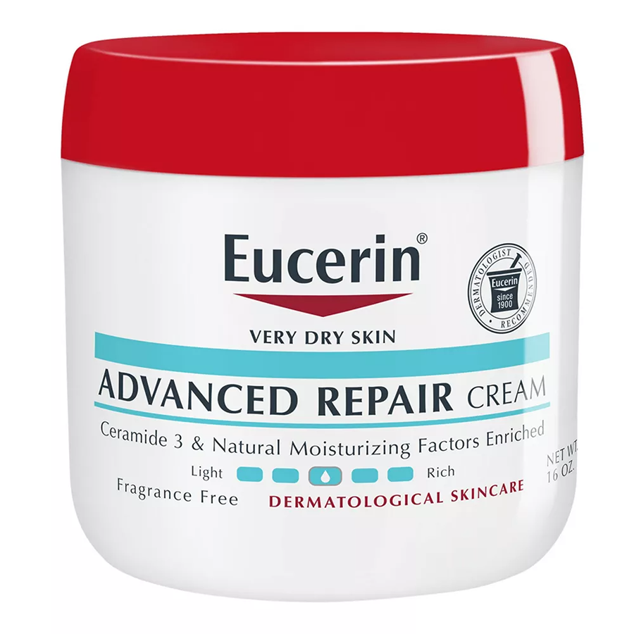 Eucerin Advanced Repair Cream - Fragrance Free, Full Body Lotion For Very Dry Skin - 16 Oz. Jar