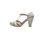Sergi Satin T-Strap Bridal Heels