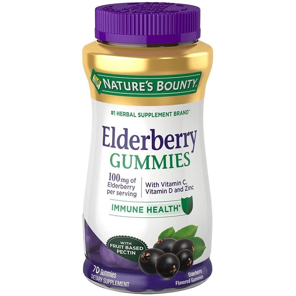 Nature's Bounty Elderberry Gummies, 100 Mg, 70 Gummies