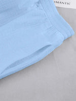 Texture Button Up Long Sleeve Shirt and Pants Set - By Baano