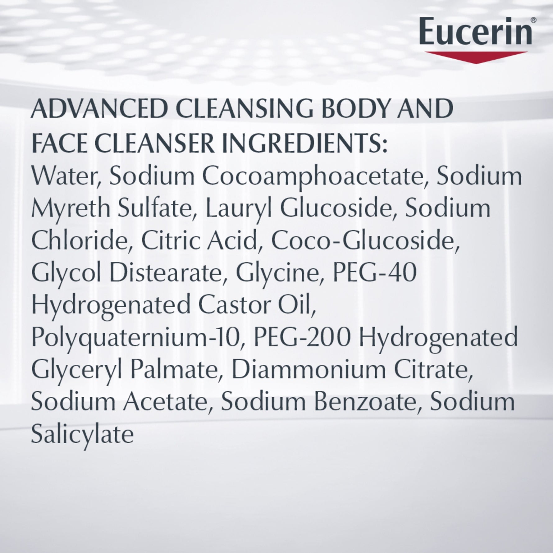 Eucerin Advanced Cleansing Body and Face Cleanser, 16.9 Fl Oz - By Baano