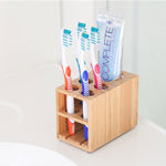 Bamboo Toothbrush & Toothpaste Holder
